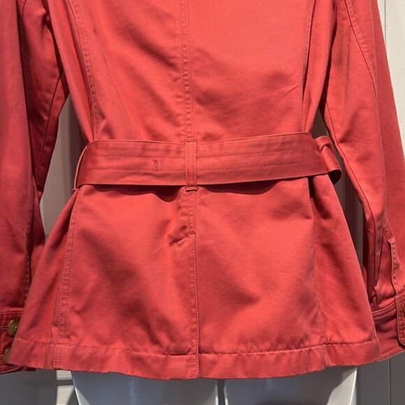 Old Navy Coral Double‎ Breasted Belted Jacket Size Small - Picture 10 of 13